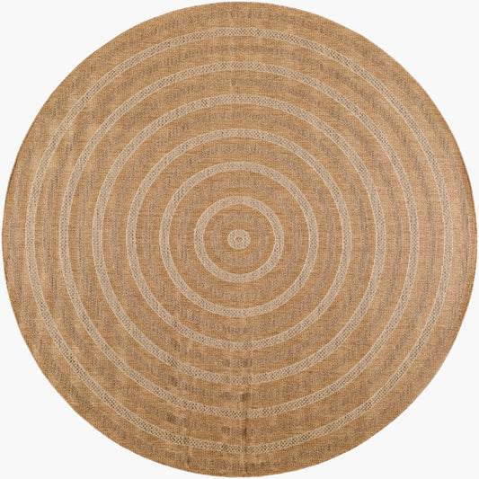 Pismo Beach PMB-2305 8ft Round Machine Woven Indoor/Outdoor Area Rug