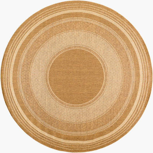 Pismo Beach PMB-2307 8ft Round Machine Woven Indoor/Outdoor Area Rug