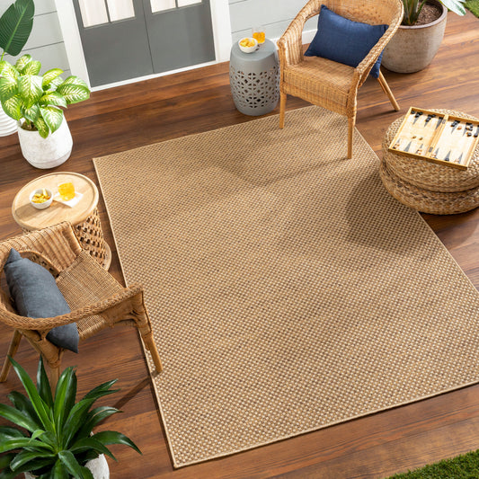 Pismo Beach PMB-2308 8ft Square Machine Woven Indoor/Outdoor Area Rug