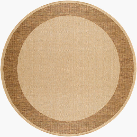 Pismo Beach PMB-2309 8ft Round Machine Woven Indoor/Outdoor Area Rug