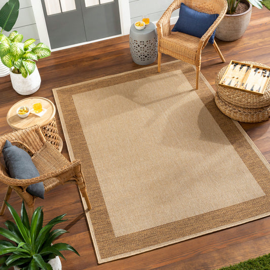 Pismo Beach PMB-2309 8ft Square Machine Woven Indoor/Outdoor Area Rug