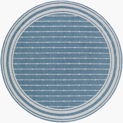Pismo Beach PMB-2312 8ft Round Machine Woven Indoor/Outdoor Area Rug