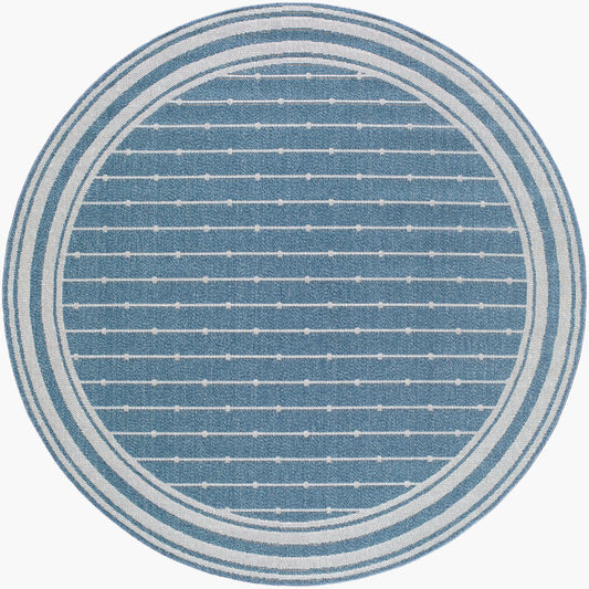 Pismo Beach PMB-2312 8ft Round Machine Woven Indoor/Outdoor Area Rug