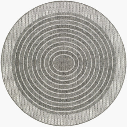 Pismo Beach PMB-2313 8ft Round Machine Woven Indoor/Outdoor Area Rug