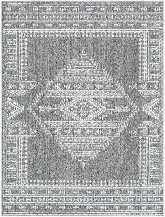 Pismo Beach PMB-2317 8ft Round Machine Woven Indoor/Outdoor Area Rug