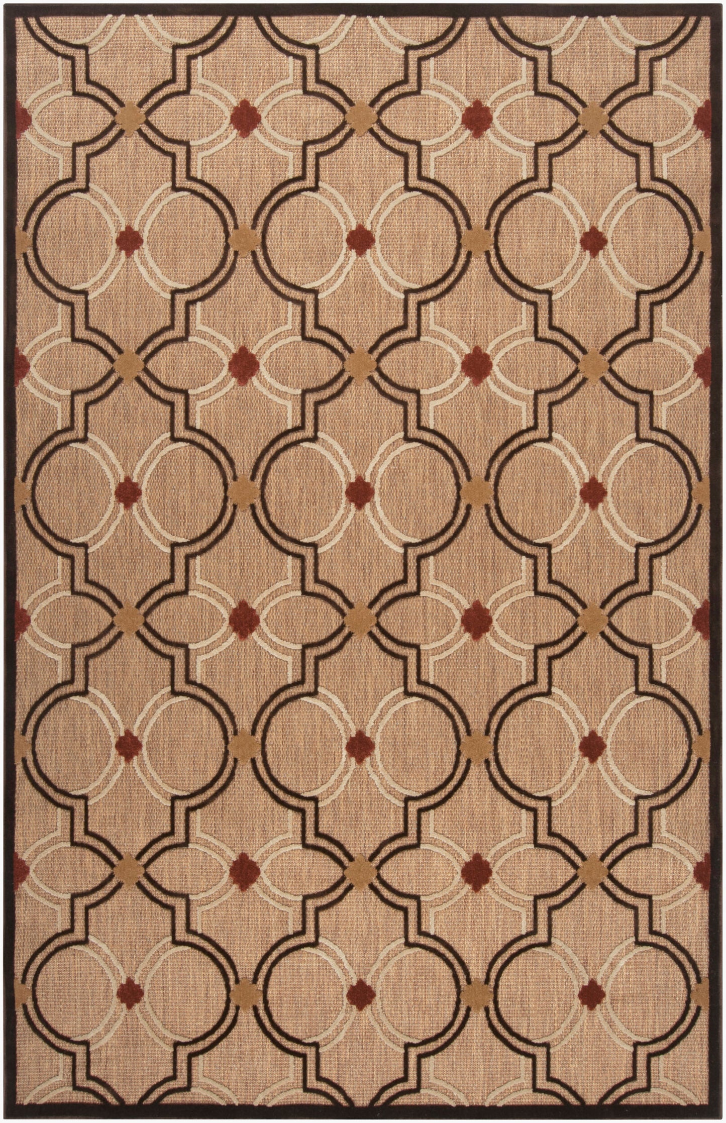 Portera PRT-1049 3' x 5' Machine Woven Indoor/Outdoor Accent Rug
