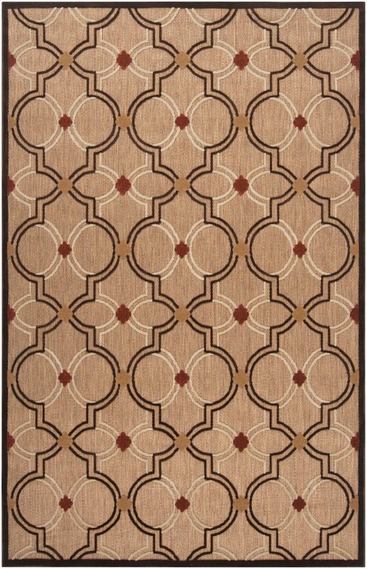 Portera PRT-1049 3' x 5' Machine Woven Indoor/Outdoor Accent Rug