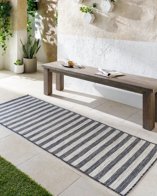 Pasadena PSA-2304 7ft Runner Machine Woven Indoor/Outdoor Runner Rug