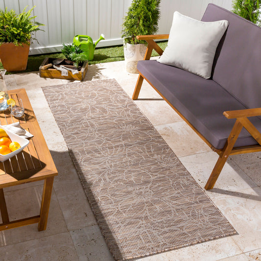 Pasadena PSA-2325 7ft Runner Machine Woven Indoor/Outdoor Runner Rug