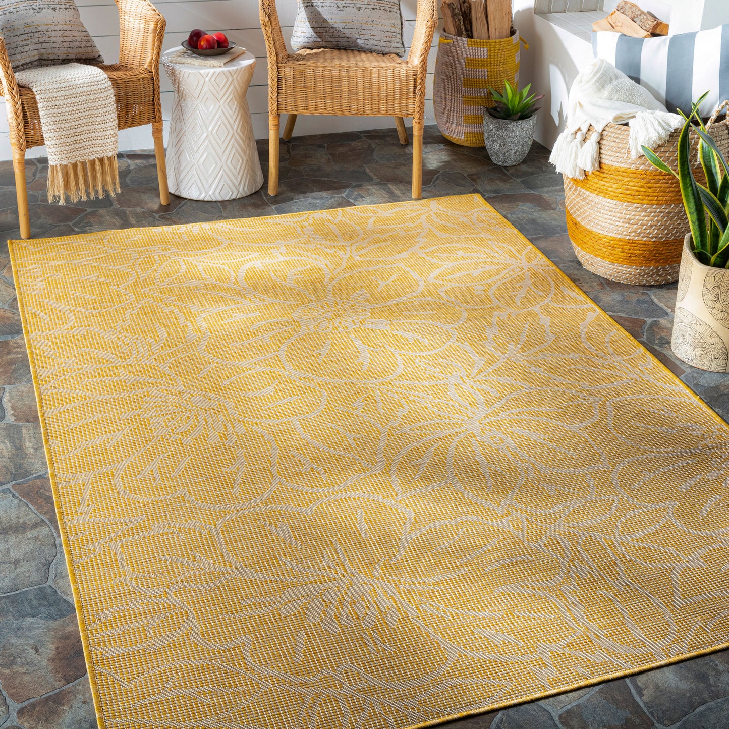Pasadena PSA-2329 7ft Runner Machine Woven Indoor/Outdoor Runner Rug
