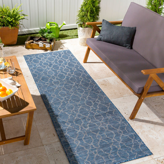Pasadena PSA-2333 7ft Runner Machine Woven Indoor/Outdoor Runner Rug