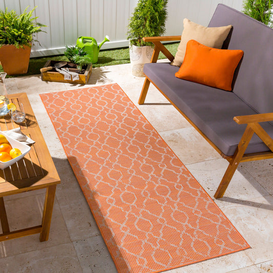 Pasadena PSA-2335 7ft Runner Machine Woven Indoor/Outdoor Runner Rug