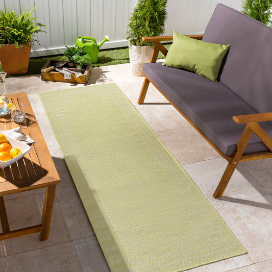 Pasadena PSA-2348 7ft Runner Machine Woven Indoor/Outdoor Runner Rug
