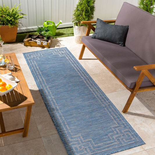 Pasadena PSA-2351 7ft Runner Machine Woven Indoor/Outdoor Runner Rug