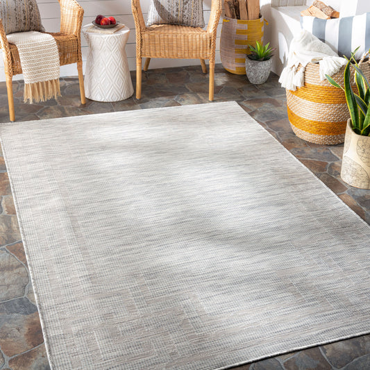 Alfombra decorativa para interior y exterior Pasadena PSA-2352 de 2' x 4', tejida a máquina