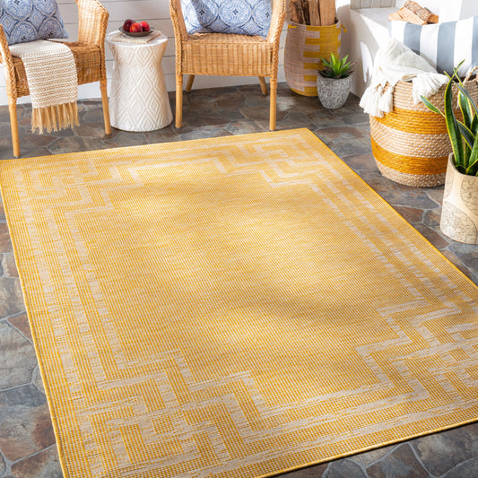 Alfombra Pasadena PSA-2354 de 1,52 m x 2,13 m, tejida a máquina, para interior y exterior