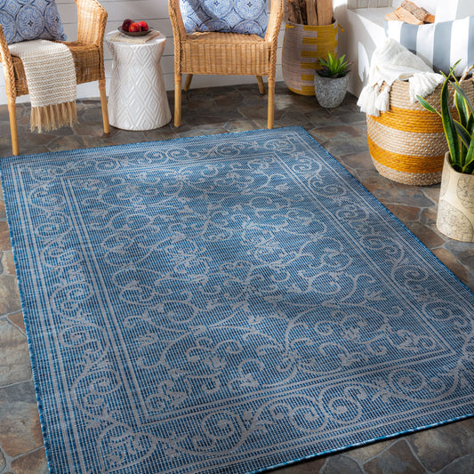 Pasadena PSA-2358 7ft Runner Machine Woven Indoor/Outdoor Runner Rug
