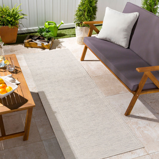 Pasadena PSA-2359 7ft Runner Machine Woven Indoor/Outdoor Runner Rug