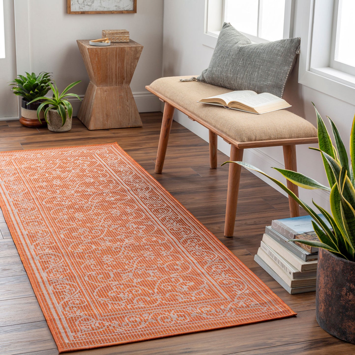Pasadena PSA-2360 7ft Runner Machine Woven Indoor/Outdoor Runner Rug