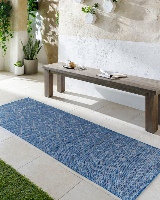 Pasadena PSA-2363 7ft Runner Machine Woven Indoor/Outdoor Runner Rug