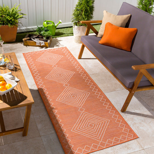 Pasadena PSA-2371 7ft Runner Machine Woven Indoor/Outdoor Runner Rug