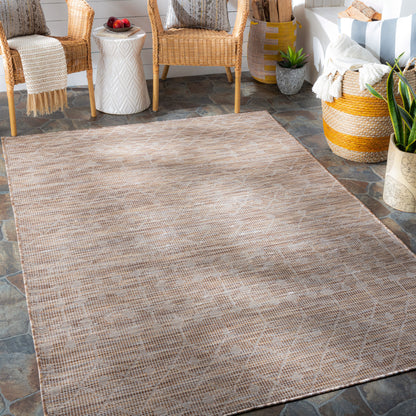Pasadena PSA-2373 7ft Runner Machine Woven Indoor/Outdoor Runner Rug