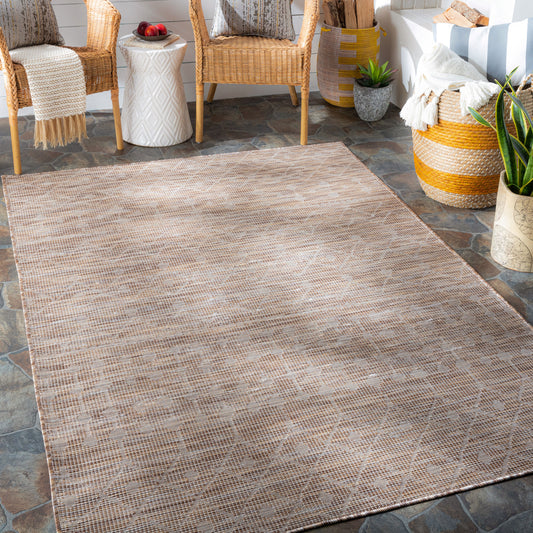 Pasadena PSA-2373 7ft Runner Machine Woven Indoor/Outdoor Runner Rug