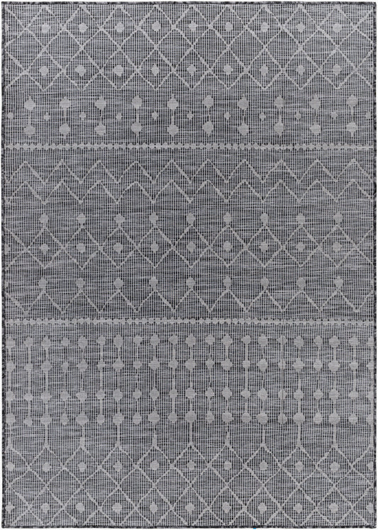 Alfombra decorativa para interior y exterior Pasadena PSA-2374 de 2' x 4', tejida a máquina