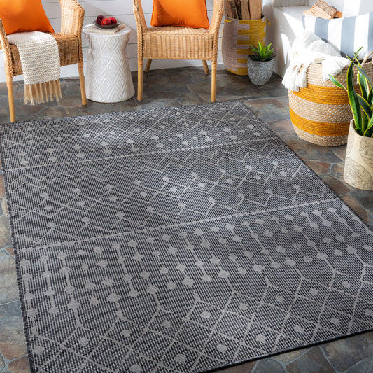 Pasadena PSA-2374 7ft Runner Machine Woven Indoor/Outdoor Runner Rug