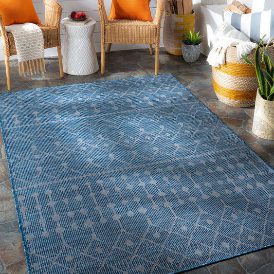 Pasadena PSA-2375 7ft Runner Machine Woven Indoor/Outdoor Runner Rug