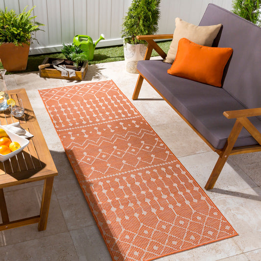 Pasadena PSA-2377 7ft Runner Machine Woven Indoor/Outdoor Runner Rug
