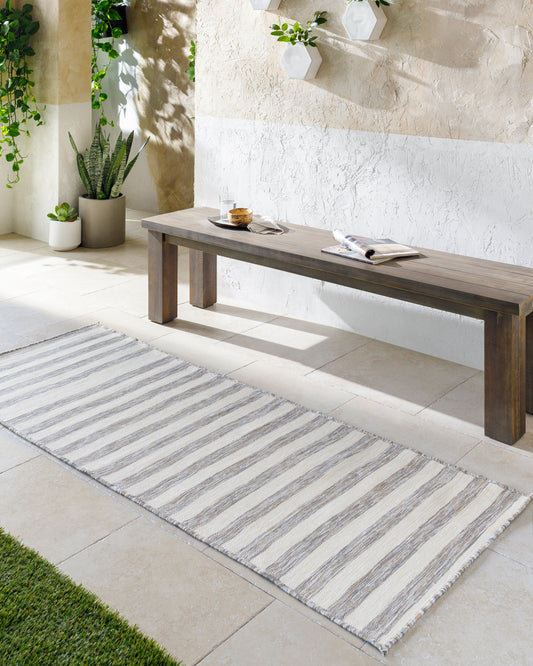 Pasadena PSA-2381 7ft Runner Machine Woven Indoor/Outdoor Runner Rug