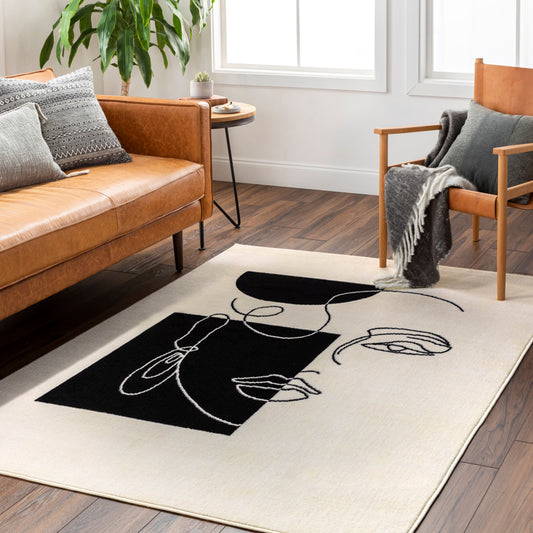 Pisa PSS-2347 5' x 7' Machine Woven Area Rug