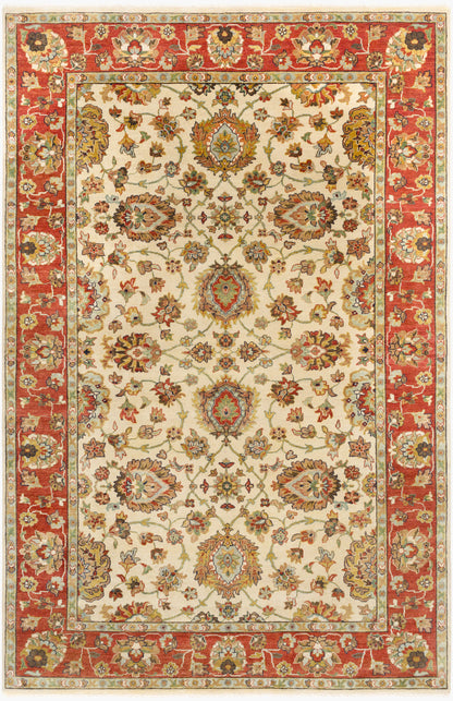 Alfombra de lana hecha a mano Pazyryk PZY-1002 de 1,83 m x 2,74 m