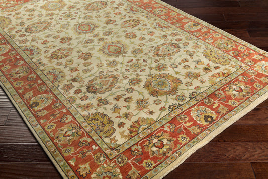 Alfombra de lana hecha a mano Pazyryk PZY-1002 de 1,83 m x 2,74 m