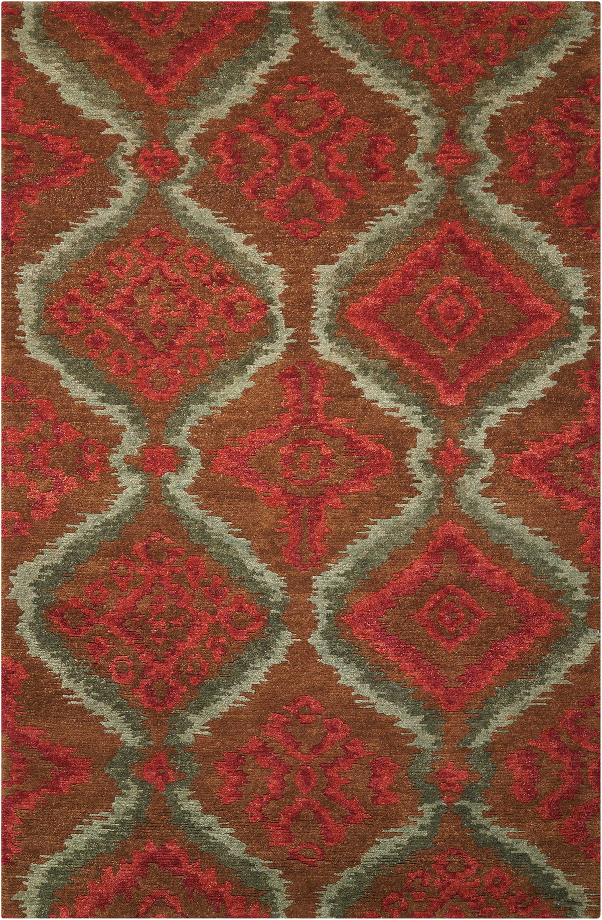 Tahoe MTA06 Brown Red Knotted Rug