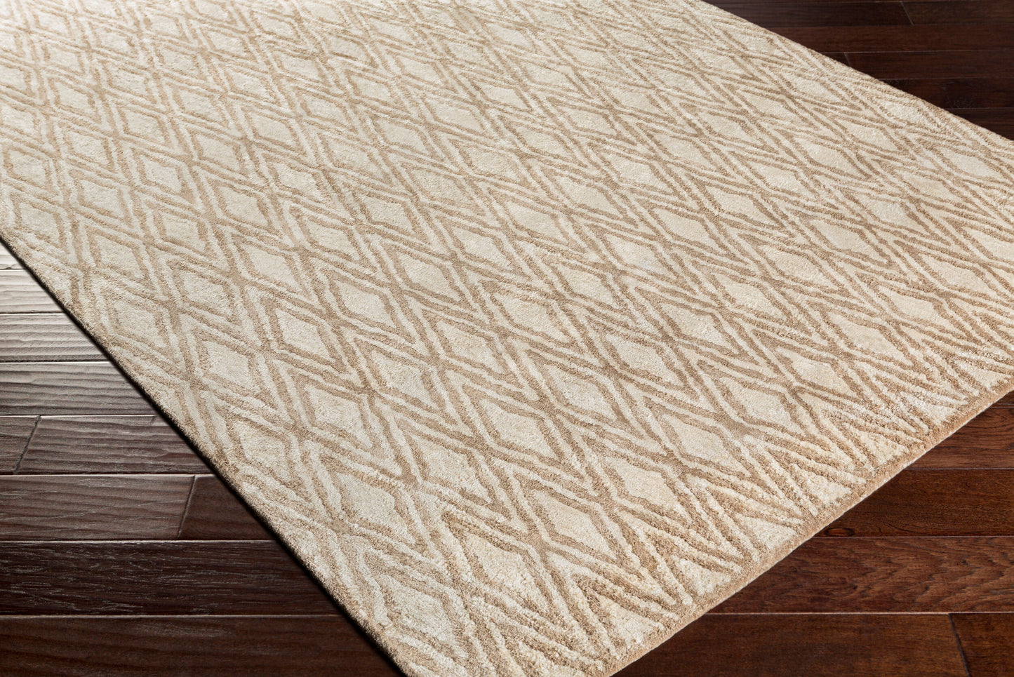 Alfombra de seda sintética hecha a mano Quartz QTZ-5013 de 2,7 x 3,6 m