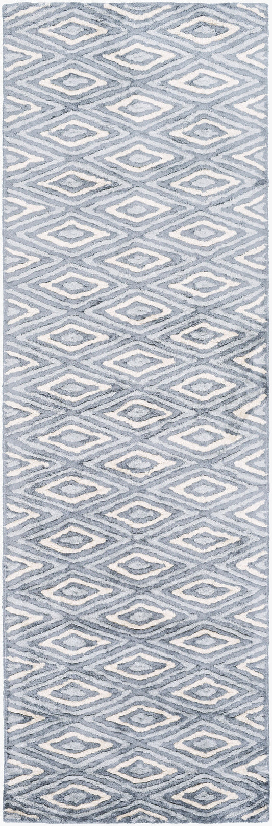 Quartz QTZ-5015 8ft Runner Handmade Faux Silk Runner Rug
