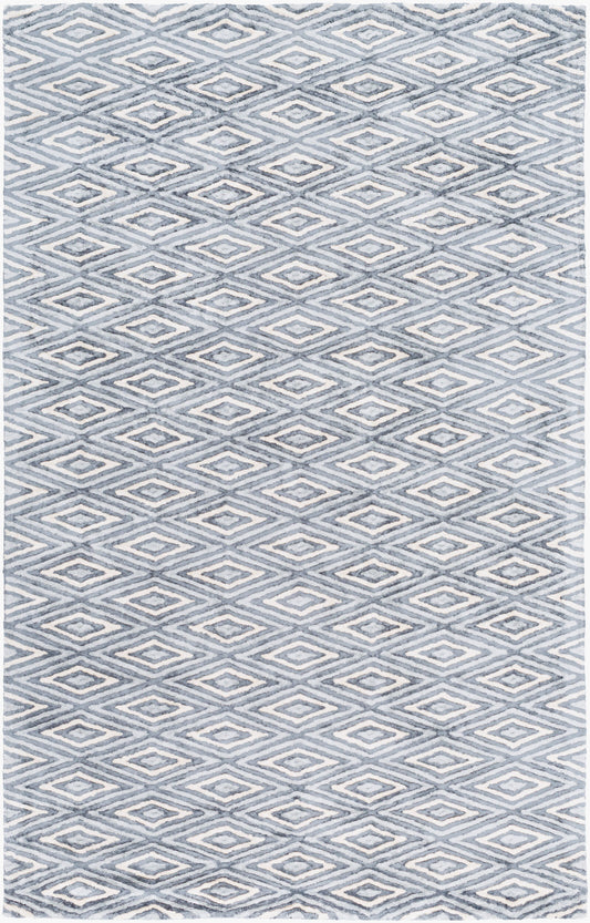 Quartz QTZ-5015 3' x 5' Handmade Faux Silk Accent Rug