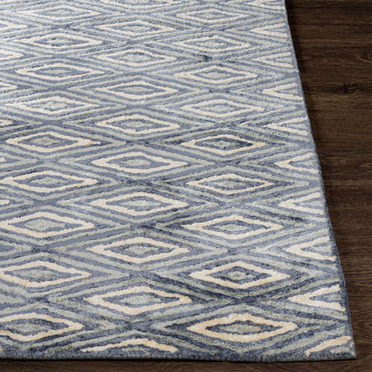 Quartz QTZ-5015 3' x 5' Handmade Faux Silk Accent Rug