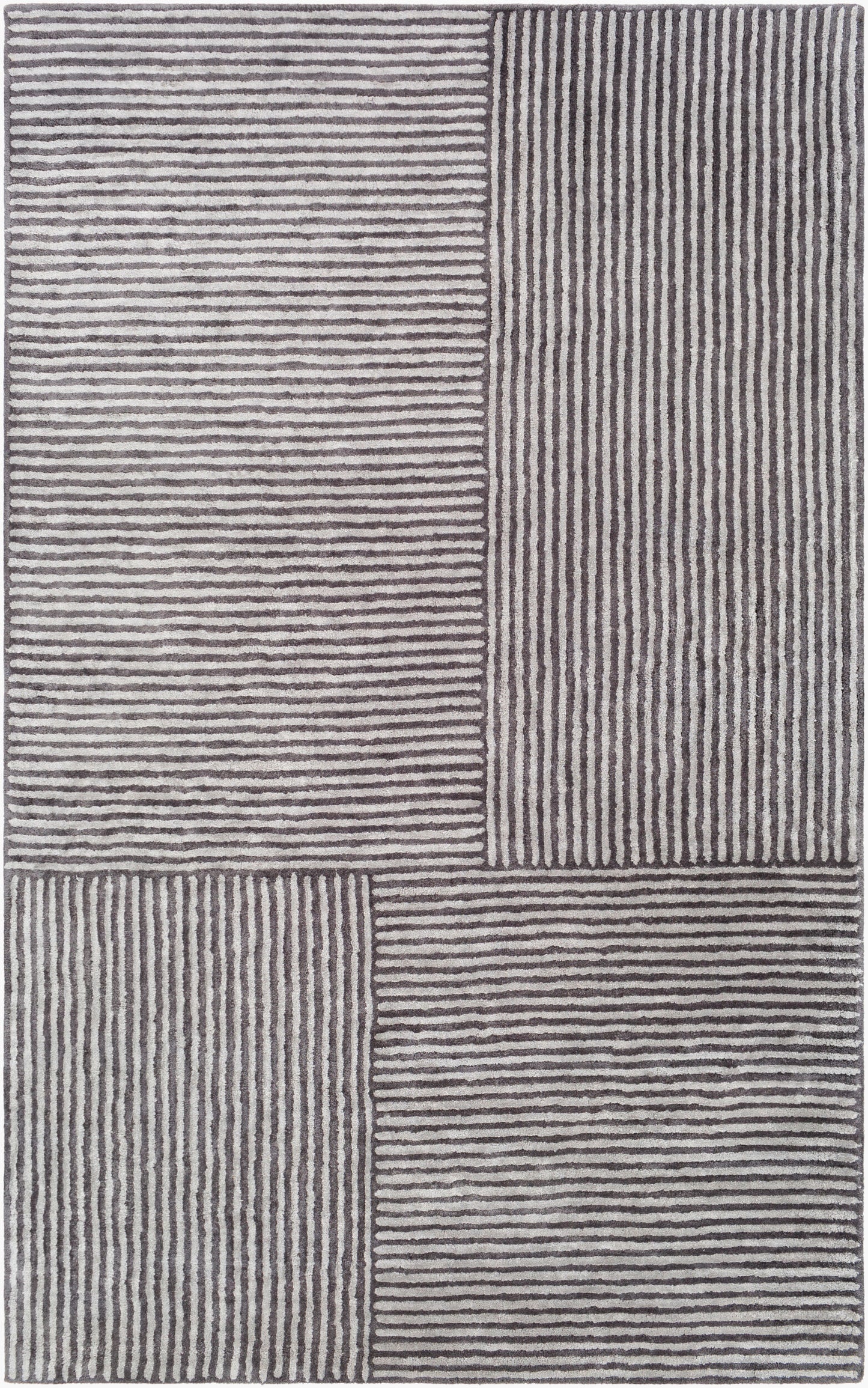 Quartz QTZ-5038 2' x 3' Handmade Faux Silk Accent Rug