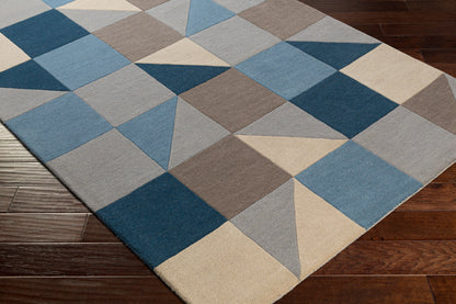 Alfombra decorativa de lana hecha a mano Queens QUN-2308 de 2' x 3'