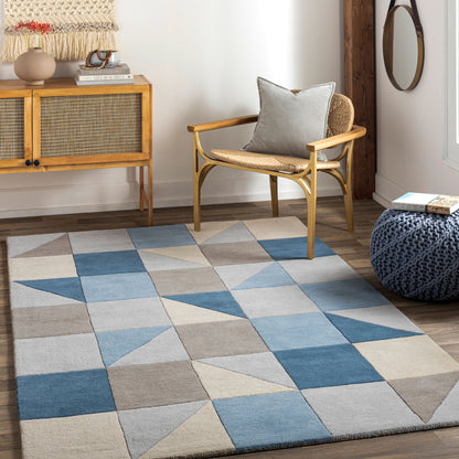 Alfombra decorativa de lana hecha a mano Queens QUN-2308 de 2' x 3'