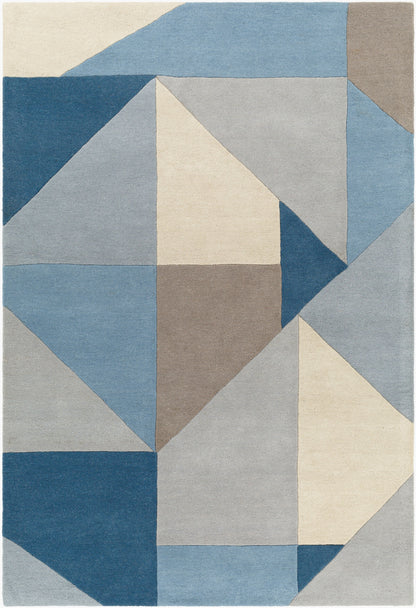 Alfombra decorativa de lana hecha a mano Queens QUN-2309 de 90 x 150 cm