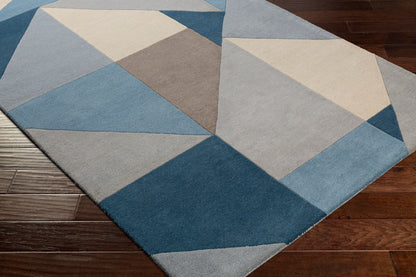 Alfombra decorativa de lana hecha a mano Queens QUN-2309 de 90 x 150 cm