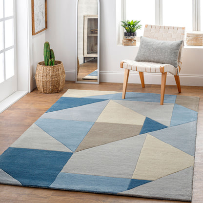 Alfombra decorativa de lana hecha a mano Queens QUN-2309 de 90 x 150 cm