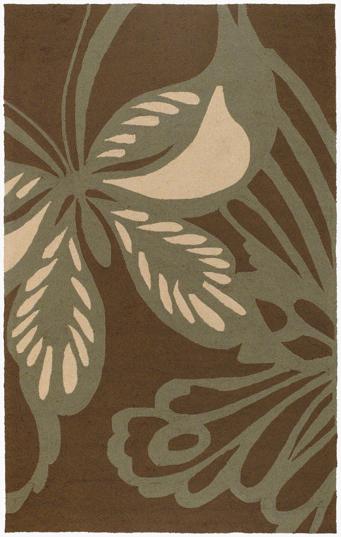 Alfombra Rain RAI-1008 de 1,52 m x 2,44 m para interior y exterior, hecha a mano