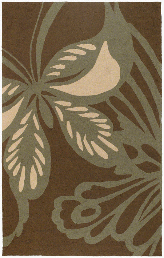 Alfombra Rain RAI-1008 de 1,52 m x 2,44 m para interior y exterior, hecha a mano