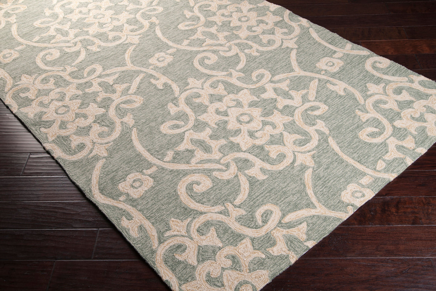 Alfombra redonda Rain RAI-1103 de 2,4 m para interior y exterior, hecha a mano