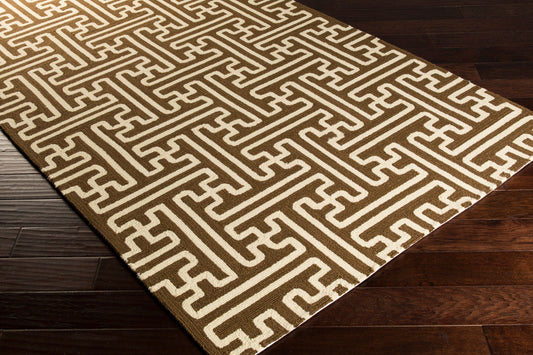 Alfombra Rain RAI-1190 de 2,7 x 3,6 m para interior y exterior, hecha a mano